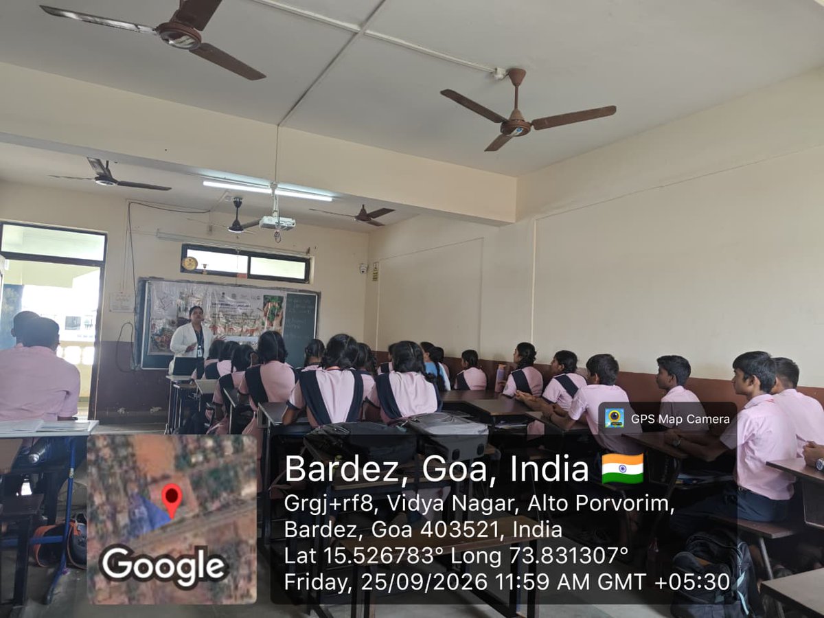 cruhgoa's tweet photo. As part of Rashtriya Poshan Maah, an awareness session on the Importance of Fresh, Hot-Cooked Meals &amp; Nutritious Food for Childhood Development was conducted at L. D. Samant Memorial High School, Alto Porvorim, on 25 Sept 2026 by Dr. Anisha Naik, SRF(H),CRU(H),Goa https://t.co/KijWnHueBS
