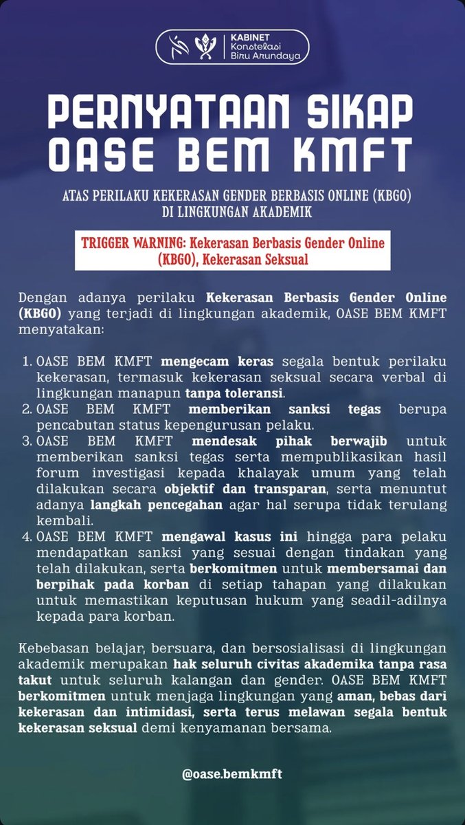 gikugm's tweet photo. Pernyataan Sikap dan Pencabutan Keanggotaan https://t.co/OZBwl2Co1R