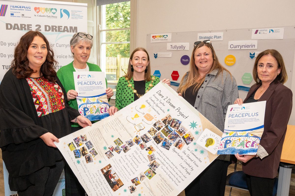 dcsdcouncil's tweet photo. The Dare 2 Dream Project, supported by @SEUPB, has officially concluded 

It marks the completion of a two-phase participatory budgeting initiative across Currynieran and Tullyally

Below are selected photos from the project conclusion event at St Columb’s Park House📸 https://t.co/eb8FS15uGr