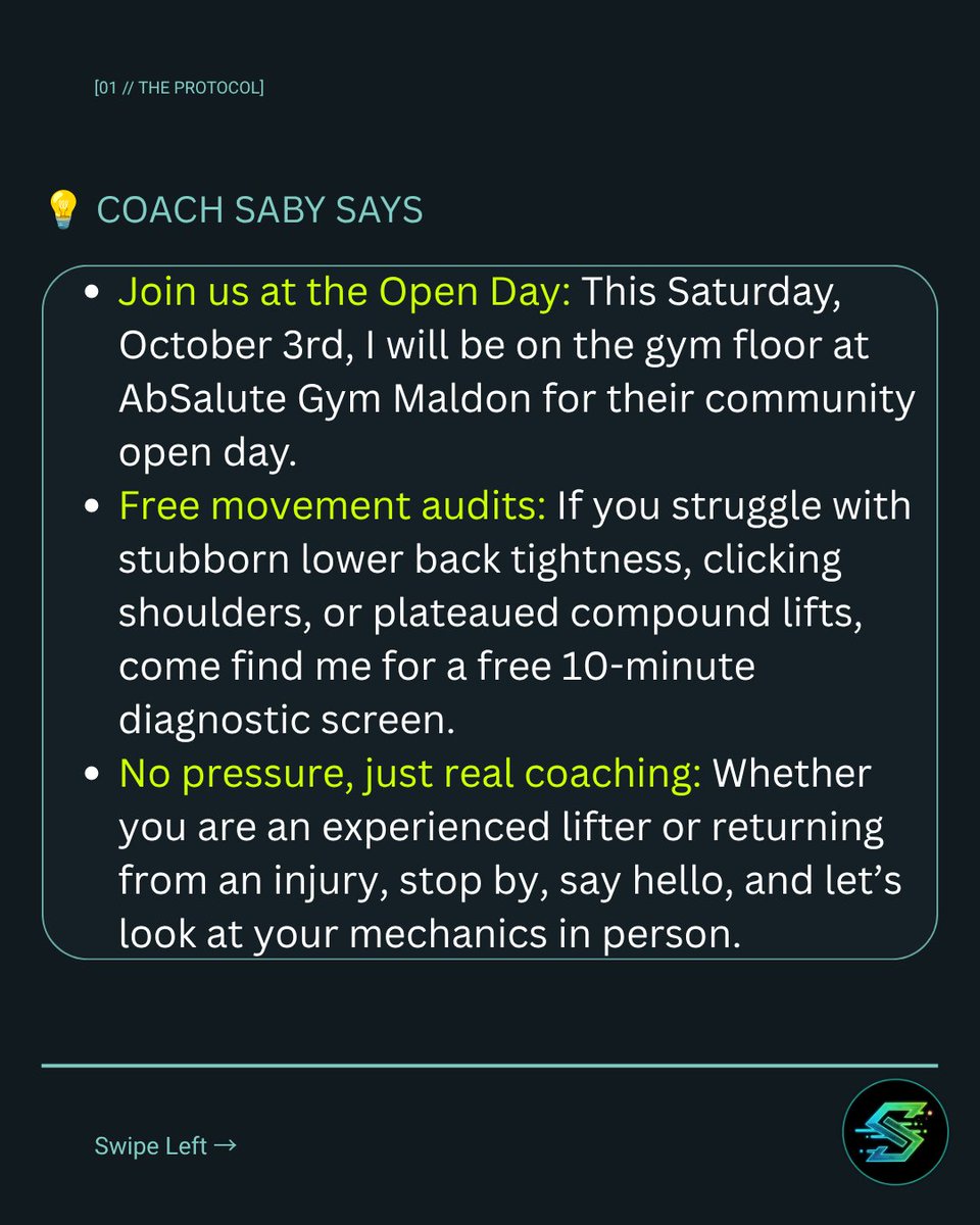 subsfitness's tweet photo. #Maldon #AbSaluteGym #EssexFitness #PersonalTrainerMaldon #MovementAudit #StrengthAndConditioning #Biomechanics #InjuryPrevention #OpenDay #SubsFitness https://t.co/hCFkR1JE8s