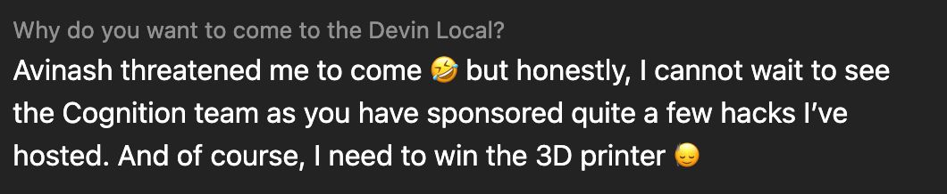Naseem9brev's tweet photo. I AM BACK!!  In London to co-host the @DevinAI very first.... Devin Local cafe event — super excited to be having FOUR 3d printers for peeps to make their own keychains, and the best design will get their very own 3d printer!

Btw, I saw this as @arukanism reason for coming; I promise I'm not threatening anyone....🙃😂 only a few days since announcing the event and we have had crazy interest! Can't wait to see my London peeps

https://t.co/oXRiUqnRYl