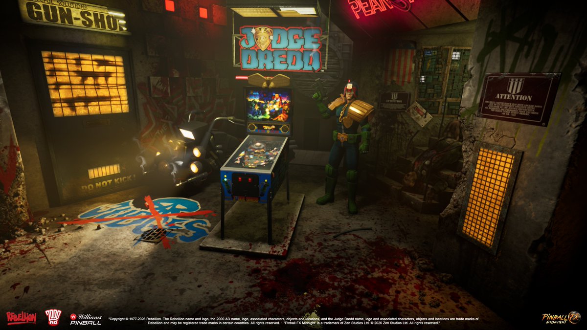 PinballFX's tweet photo. 💀All will be banished!💀

Take on Campaign Missions in Pinball FX Midnight to unlock skulls and decorate a chilling Play Corner inspired by Judge Dredd™.

Justice arrives on October 22! https://t.co/1CjzjgV5CJ