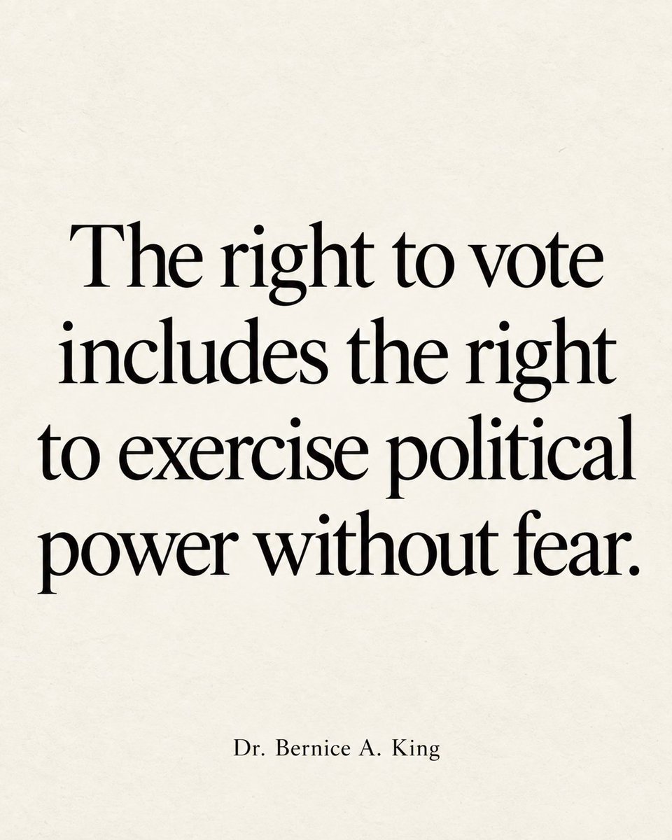 BerniceKing's tweet photo. On September 28, 1868, white mobs in Opelousas, Louisiana, unleashed racial terror as Black citizens were beginning to exercise newly gained voting rights during Reconstruction. An estimated 200 Black people were killed. The violence was so effective at suppressing Black political participation that, weeks later, Ulysses S. Grant received not a single vote in St. Landry Parish.

The right to vote has never been only about access to a ballot. It is also about being able to exercise political power without intimidation, violence, or fear.

We honor those who were killed by telling the truth about what happened and by protecting the freedom of every eligible voter to participate fully and safely in our democracy.

#Opelousas #VotingRights #BlackHistory #Democracy #HumanDignity