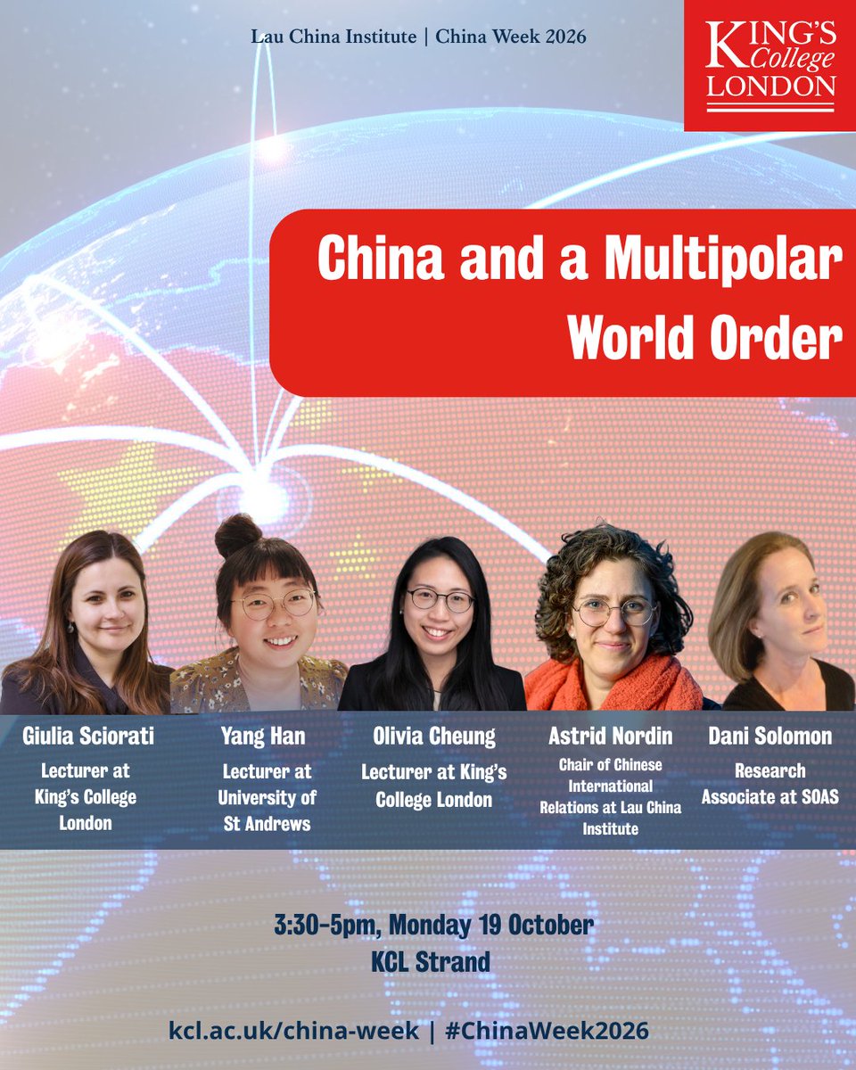 lauchinainst's tweet photo. Join us on Monday 19 October as we kick off China Week 2026 with an exciting series of events! 🇨🇳

Featuring @RcjWang @danissolomon @OliviaCheung_oc and more

Explore the full programme and sign up for events at https://t.co/uSo3uYyzu0!
#ChinaWeek2026 #LauChinaInstitute https://t.co/sBG9B9u8qO