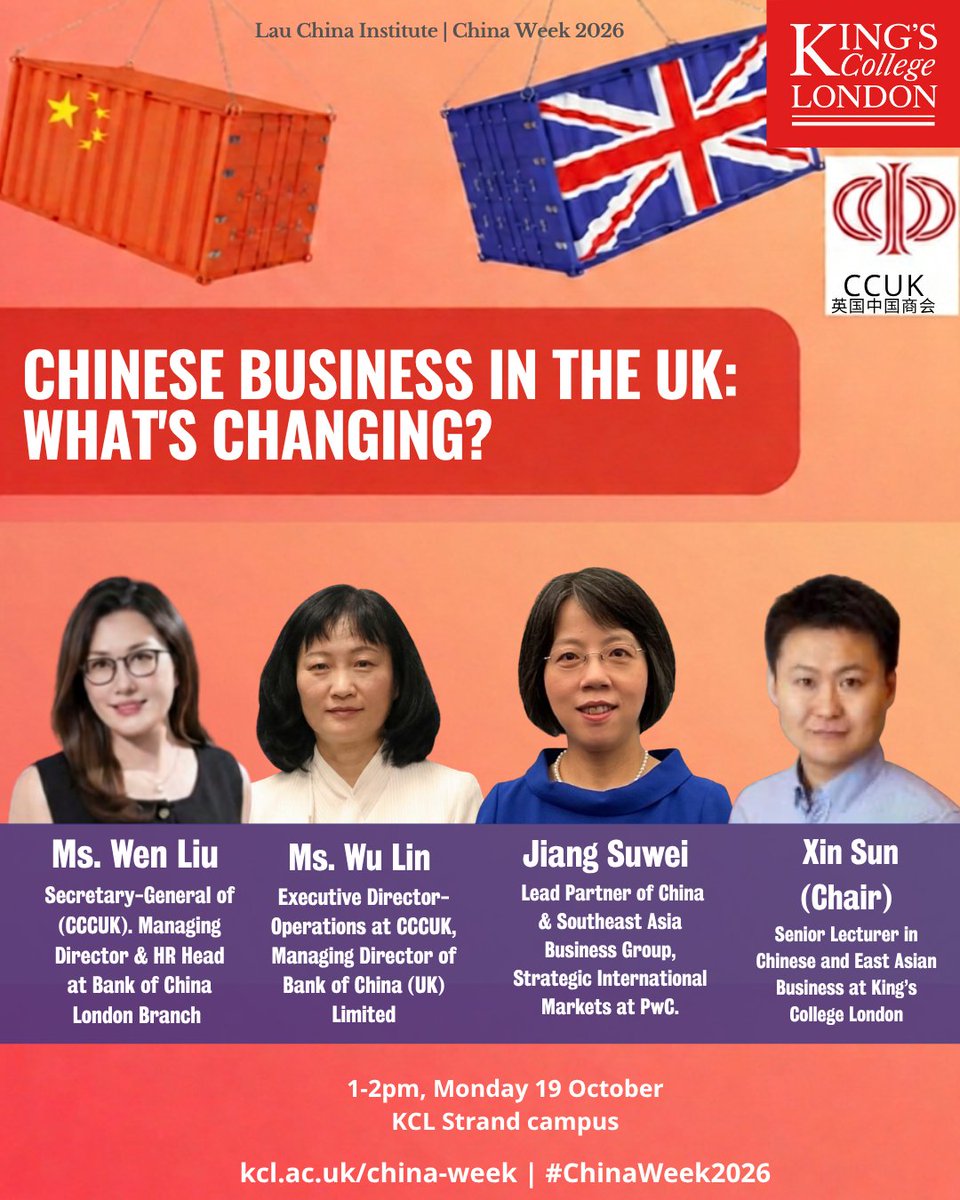 lauchinainst's tweet photo. Join us on Monday 19 October as we kick off China Week 2026 with an exciting series of events! 🇨🇳

Featuring @RcjWang @danissolomon @OliviaCheung_oc and more

Explore the full programme and sign up for events at https://t.co/uSo3uYyzu0!
#ChinaWeek2026 #LauChinaInstitute https://t.co/sBG9B9u8qO
