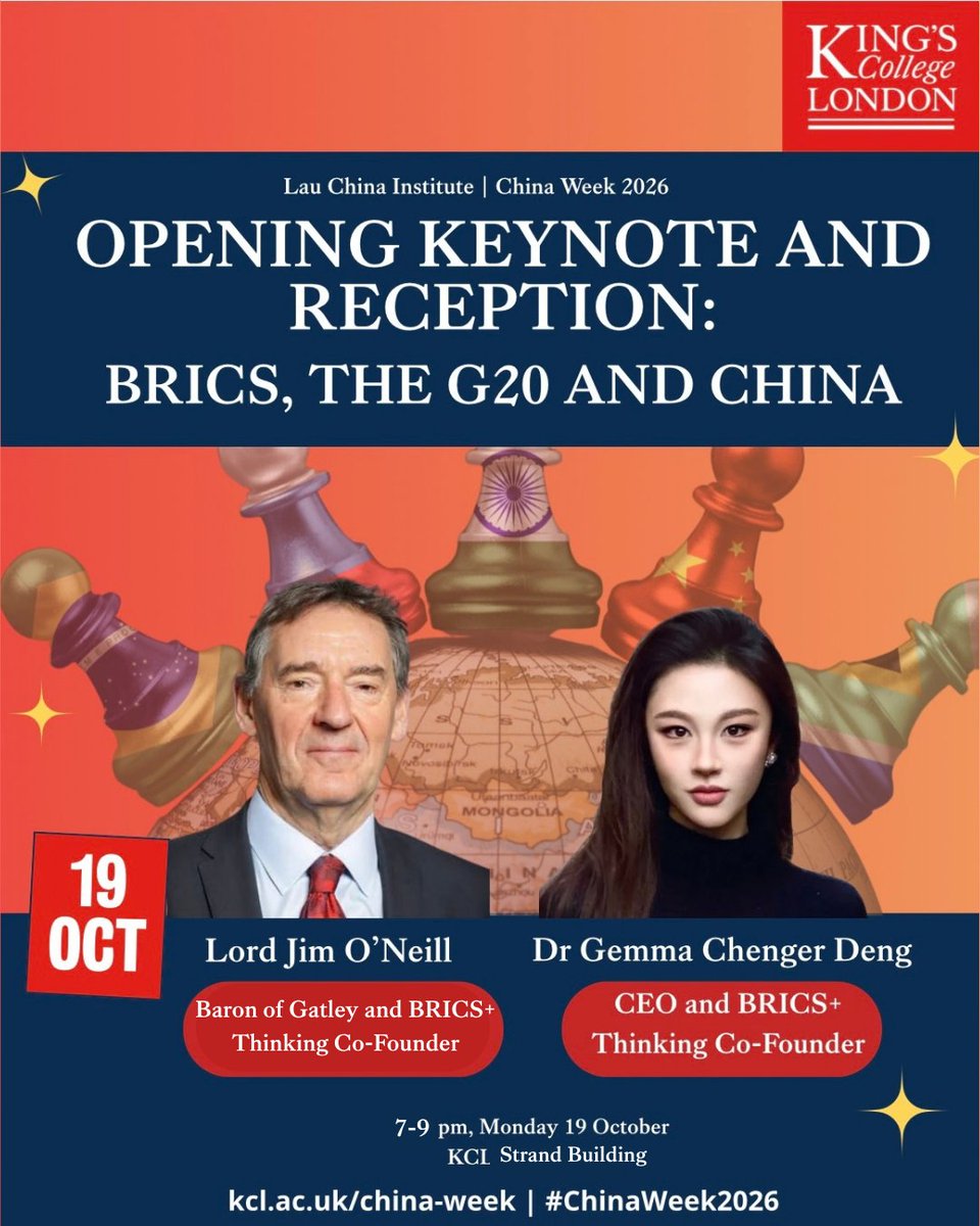 lauchinainst's tweet photo. Join us on Monday 19 October as we kick off China Week 2026 with an exciting series of events! 🇨🇳

Featuring @RcjWang @danissolomon @OliviaCheung_oc and more

Explore the full programme and sign up for events at https://t.co/uSo3uYyzu0!
#ChinaWeek2026 #LauChinaInstitute https://t.co/sBG9B9u8qO