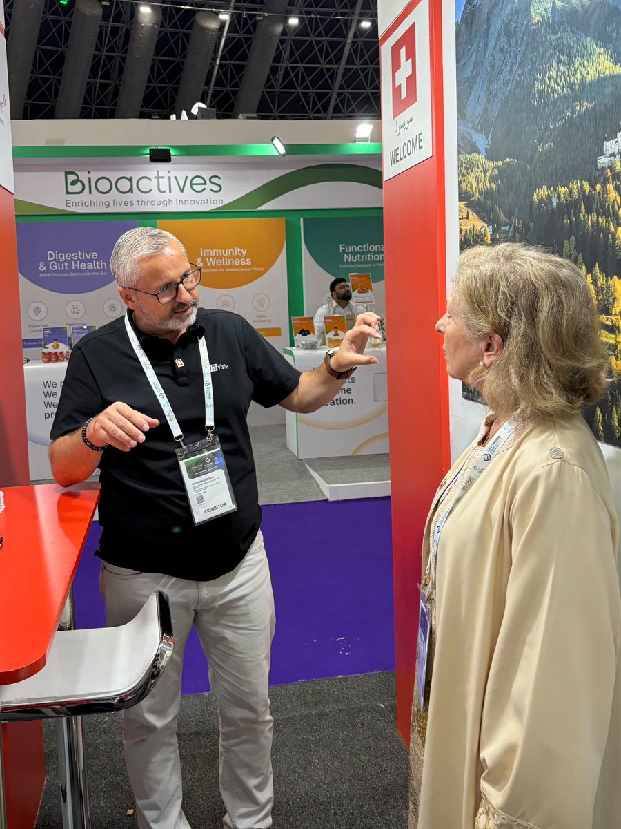 SwissEmbassyKSA's tweet photo. 🇨🇭🇸🇦 Pleased to visit the #SwissPavilion at the #SaudifoodManufacturing &amp; the #SaudiFoodShow 2026 in #Jeddah and meet #Swiss companies in food packaging, manufacturing and #food_safety. 
🍫Thank you @SGE for promoting Swiss quality and know how abroad!
#TeamSwitzerland https://t.co/HVK7Ij2Bfh