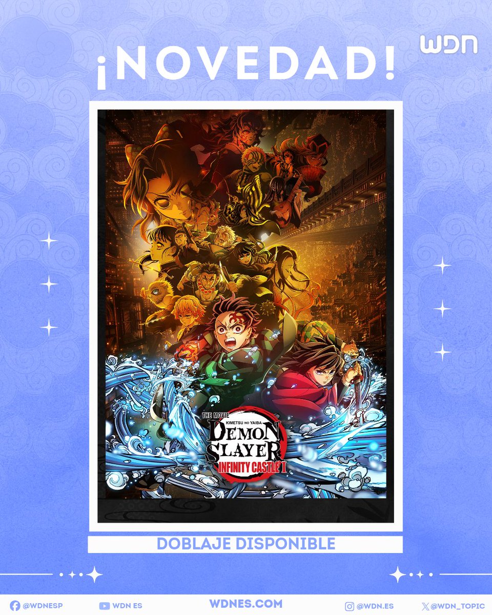 WDN_Topic's tweet photo. 📺 | Anime
La película "Demon Slayer: Castillo Infinito" ya se encuentra disponible en Disney Plus, HBO Max y Netflix con su doblaje latino. #Anime #Doblaje #Demonslayer #hulu #Disneyplus #hbomax #Netflix #kimetsunoyaiba #Aniplex https://t.co/N3D03H3ZoE