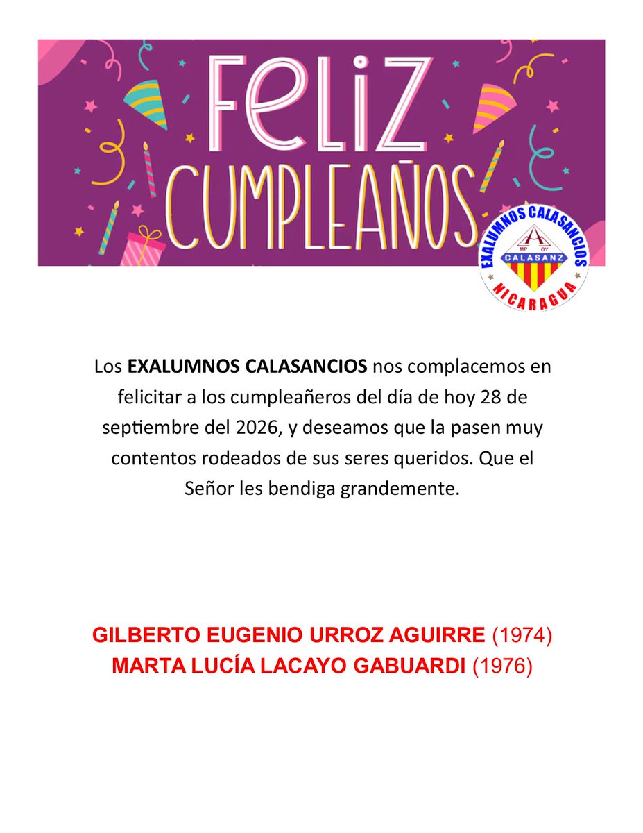 CALASANCIOS's tweet photo. #280926cumpleaños https://t.co/6qZ2rviITL