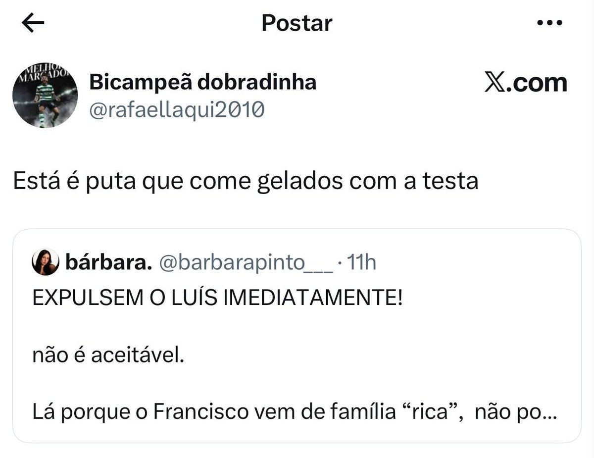 barbarapinto___'s tweet photo. Ofender alguém por dar uma opinião não é aceitável! 

Não admito a ninguém, que me ofenda por dar uma opinião. Se é contra o que acreditam e se tem opinião diferente, passem à frente. 
Bloqueei e denunciei. 

Comentem o jogo de forma respeitosa! #bbtvi #bballstar #zaza https://t.co/cOFPj5J2Ai