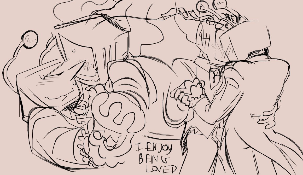 FueFann's tweet photo. And umm haha their ship name is silver bullet lol lmao even..
#doublefeacher #mrtrainna #deltarune #tenna https://t.co/fljC1MXNcE