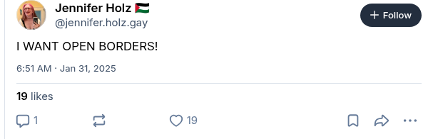 libs_talking_2's tweet photo. @nicksortor @Savsays They really believe this: "I WANT OPEN BORDERS!" 😂 Screenshot. https://t.co/iX7NeLJyT4