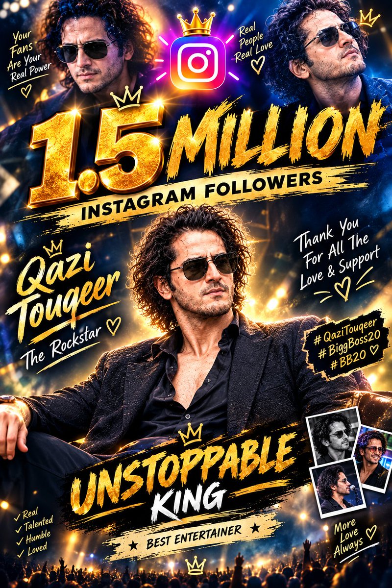 qaziofficialfc's tweet photo. 1.5 MILLION and still unstoppable! 👑🔥
Qazi Touqeer’s journey is a beautiful reminder that talent, authenticity, and a genuine connection with people always shine. ❤️
Keep ruling, Rockstar! 🫶✨
#QaziTouqeer #BiggBoss20 #QaziKeRockstars https://t.co/9hgZFgNaMy