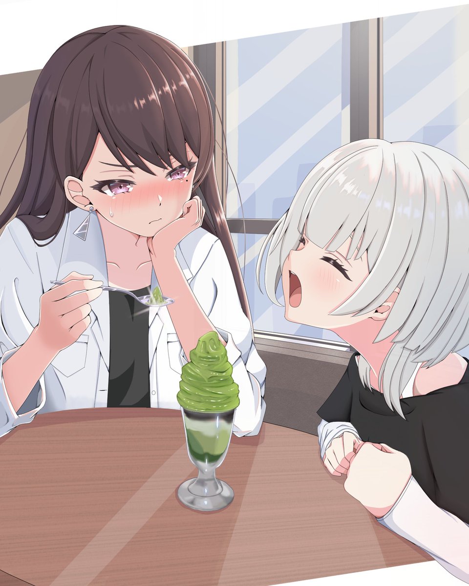 Y86703Mw's tweet photo. 立希（何でこうなった・・・）
楽奈「あーん」
#bandoriart https://t.co/3oR0ggwhi4