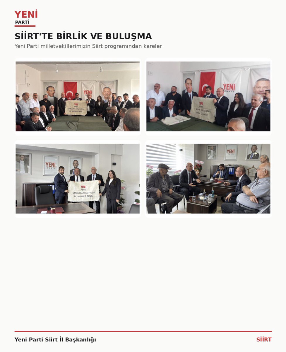 YENParti56's tweet photo. Sıcak bir karşılama

Yeni Parti Milletvekillerimiz @MTanal ve @EvrimKarakoz ‘u parti binamızda ağırladık 

Siirt’te güzel bir başlangıç için hep birlikte, omuz omuza ❤️ https://t.co/2Itj3z8uyS