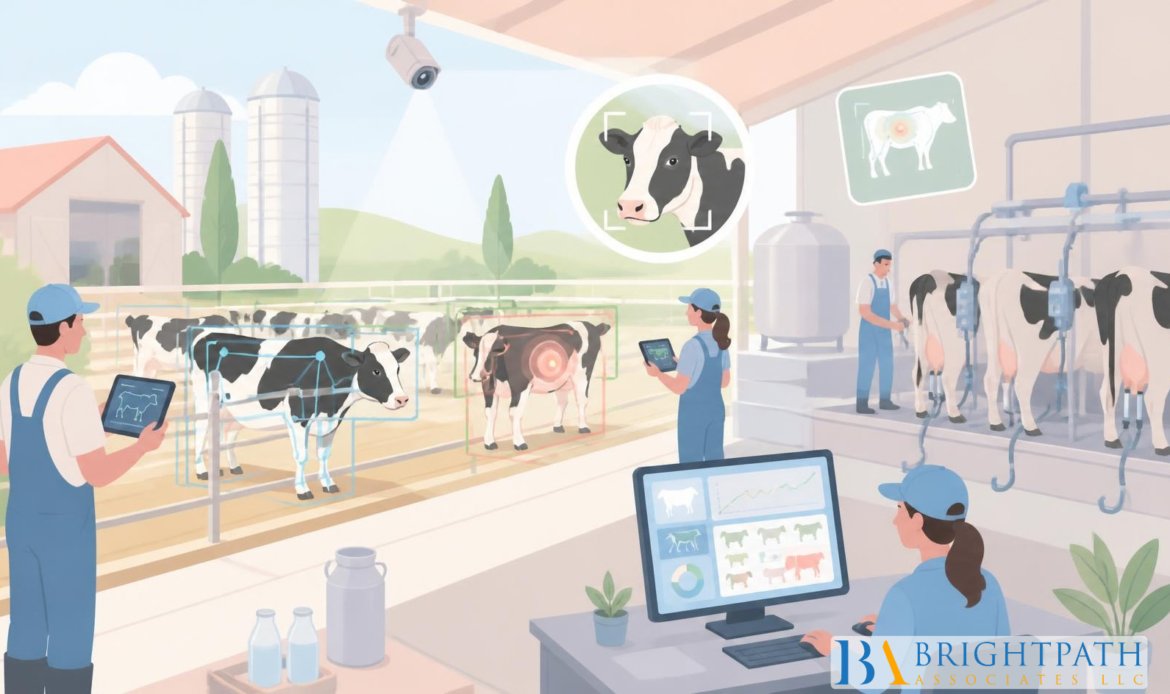 BrightPath3's tweet photo. Role of Computer Vision in Locomotion and Early Illness Detection

The #DairyIndustry is undergoing a significant transformation as farms and processing operations increasingly adopt digital technologies to improve animal health'

Read More:
https://t.co/KGhHSgIeel https://t.co/hyeNpxUmHb