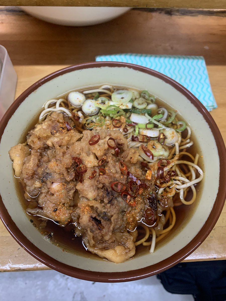 nsns20202020's tweet photo. そば谷
ゲソ天そば
#一由そば系
#そば谷 https://t.co/b2E5mkz1cY