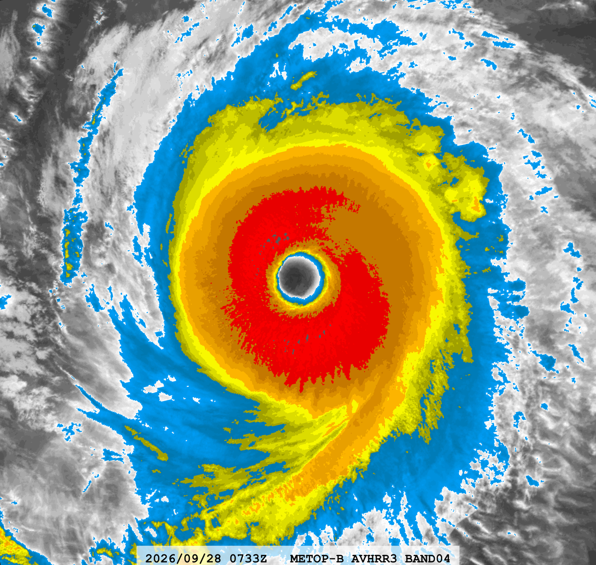 zeb199818's tweet photo. #15E Hurricane #NOLO
Satellite: #METOPB #AVHRR3
Channel : B04 (10.8 µm) 1.1 km
Time : 2026/09/28 0733Z
Eye Temp : 24.294 °C
Data Source : #EUMETSAT Data Store L1B
CPA : ~120 km https://t.co/l5ib5QRo0o