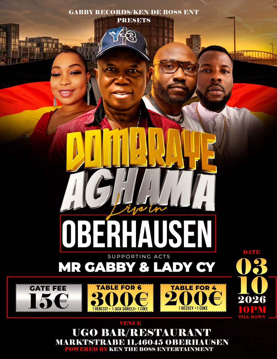 oyibole's tweet photo. THIS SATURDAY WE LIT 🔥 

03/10/2026 OBERHAUSEN STAND UP ❤️ 

#Gabbarians 
#Realitytalker https://t.co/UixWFU0jtK