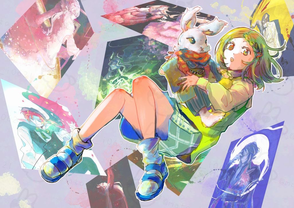 mato_i0621's tweet photo. Color conversion！
ハロ朝　皐月＆ハロモ

亀の歩みで作業してるイラスト＋作成時の脳内メモ本の表紙にするやつです https://t.co/gjSEcCgBbP
