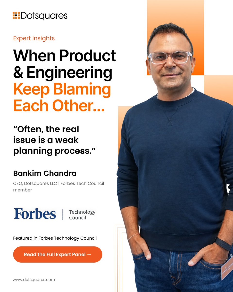dotsquares's tweet photo. Product vs Engineering? Perhaps the real issue starts before development even begins.

In my latest Forbes Technology Council feature, I explore why better planning can make all the difference.

Read the full article - https://t.co/sKzcIkfPX3

#ForbesTechnologyCouncil #TechLeadership #SoftwareDevelopment #ProductManagement