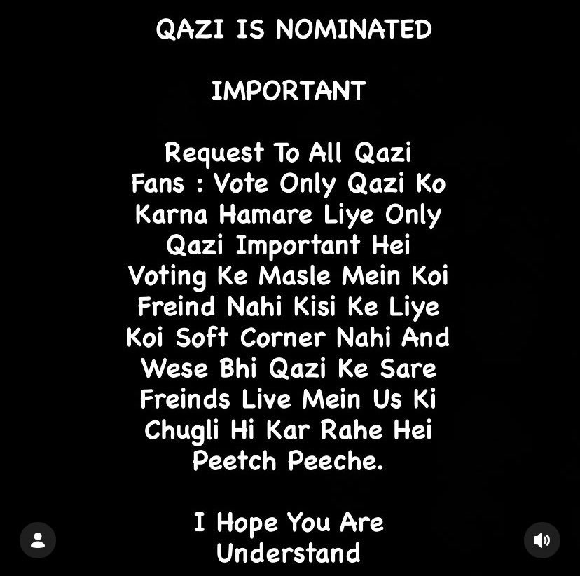 Aarzaai_Ishq's tweet photo. Vote for Qazi and Qazi only! ❤️🔥
No distractions, no one else, just Qazi all the way! 🫶🏻🏆

#QaziTouqeer  #BiggBoss20 #BB20 https://t.co/mdUMt84LOW