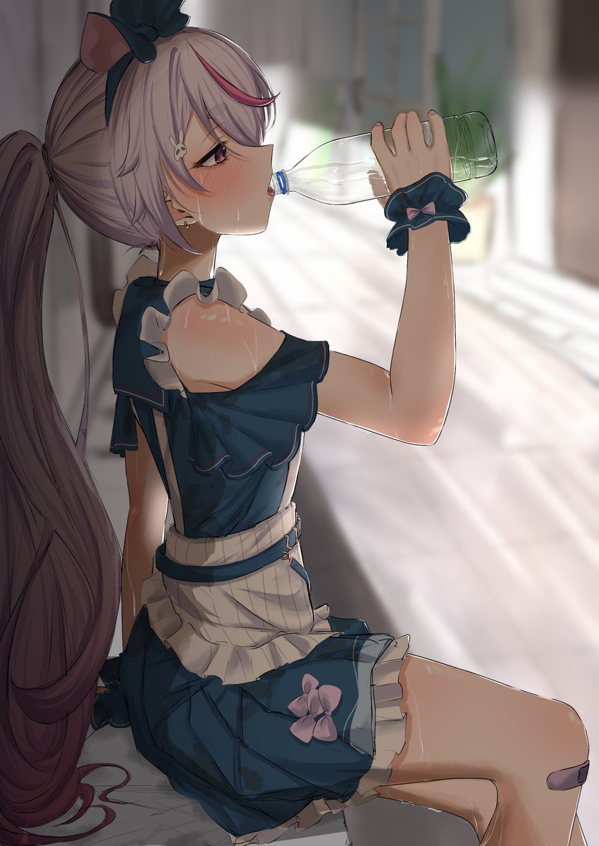 saria_art's tweet photo. 休憩と水分補給 #ミミ画 https://t.co/XOLcQci5vC