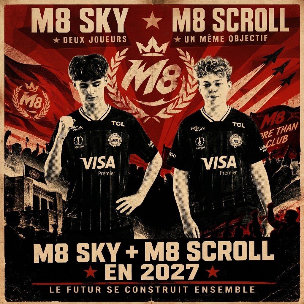 C917439460's tweet photo. ALLEZ LES GARS, ON CONTINUE LA PROPAGANDE !

La propagande ne s’arrêtera pas tant que Sky &amp; Scroll ne seront pas chez M8.
On lâche rien, on veut voir ce duo sous le maillot M8.

#Fortnite #FNCS #FortniteCompetitive
#M8SKY2027 #M8SCROLL2027 #M8WIN
@SkySZN_ @ScrollSZN @Nikof https://t.co/0LCevKuWdF
