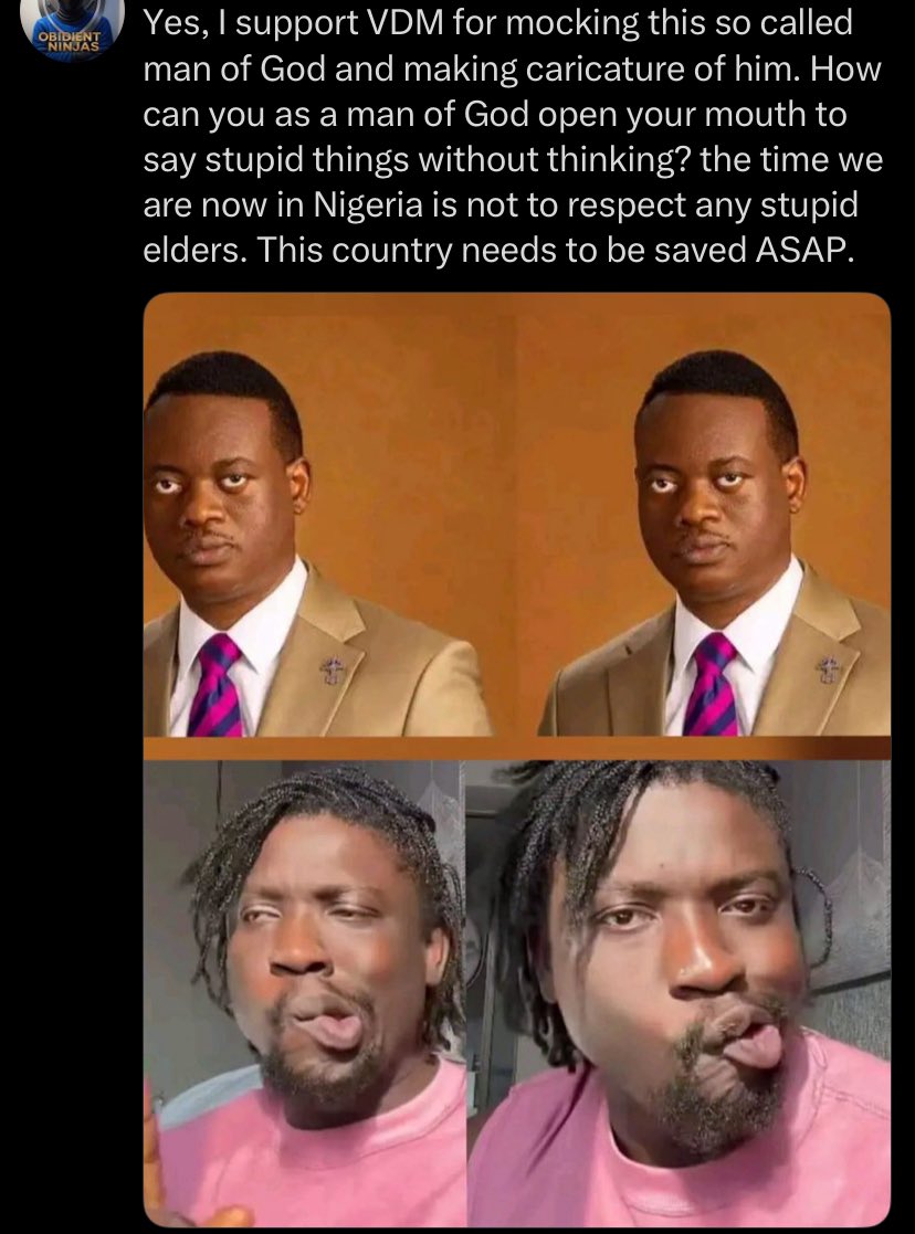 Ormolusrl's tweet photo. Omo eh VDM should have not mock him https://t.co/jgF52yy7q0