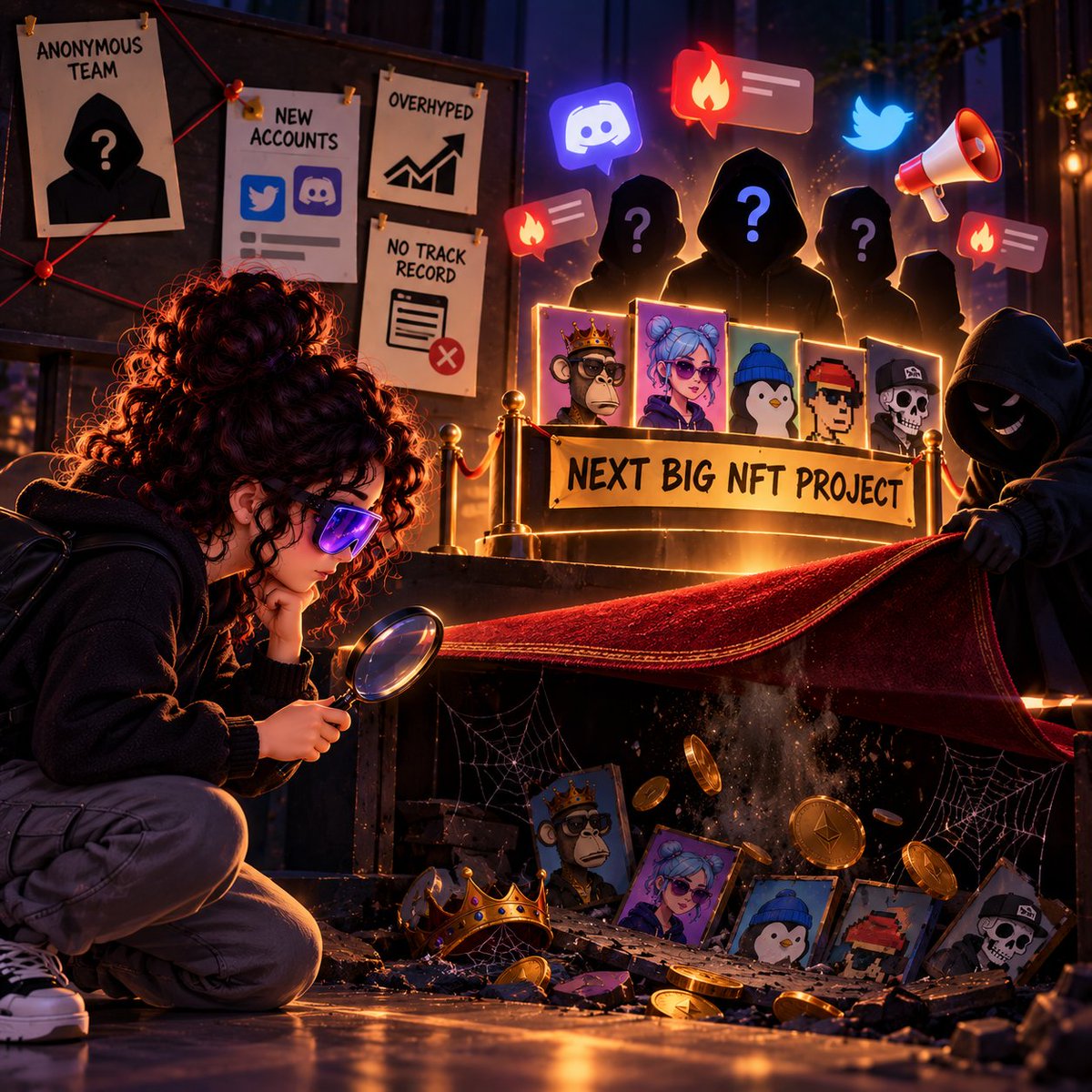 MiaLee19924's tweet photo. Watch Out for Rug Pulls
If the project team is anonymous, the social accounts are new and overly hyped, but there's no track record, factor in the risk of a rug pull. https://t.co/pfbLOaWjuT