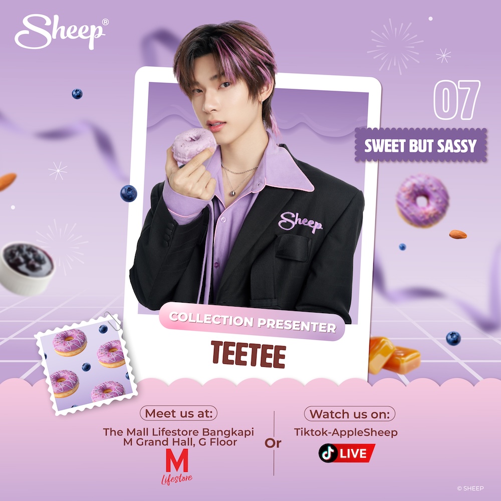 Applesheepth's tweet photo. SHEEP KUROMEKELODY JIEJIEPIPPIP
#SHEEPxTeeTeePor #ตี๋ตี๋ป๋อ

SEE US TMR! 👀
🍰✨SHEEP SWEET TREAT FINAL EP.

🗓️ 29.09.2026 เวลา 18:30 น. เป็นต้นไป
📍 The Mall Lifestore Bangkapi | M Grand Hall, G Floor

GET READY FOR SOMETHING SWEET BUT SASSY 💜🖤
WITH OUR COLLECTION PRESENTER: TEETEE WANPICHIT

เตรียมร่วมสร้างโมเมนต์ไปกับ SWEET TREAT FINAL EP. ที่ปิดจบ 2 FLAVORS สุดท้าย ใน FLAVOR 06: SWEET BUT SOFT 🩷🤍 กับ ป๋อ ศุภการ จิรโชติกุล & FLAVOR 07: SWEET BUT SASSY 💜🖤 กับ ตี๋ตี๋ วันพิชิต นิมิตภาคภูมิ พร้อมส่งต่อความมั่นใจให้ทุกคนเลือกความหวานในแบบของตัวเองได้อย่างเต็มที่ ไม่ว่าจะเป็นรสชาติไหน  ✨