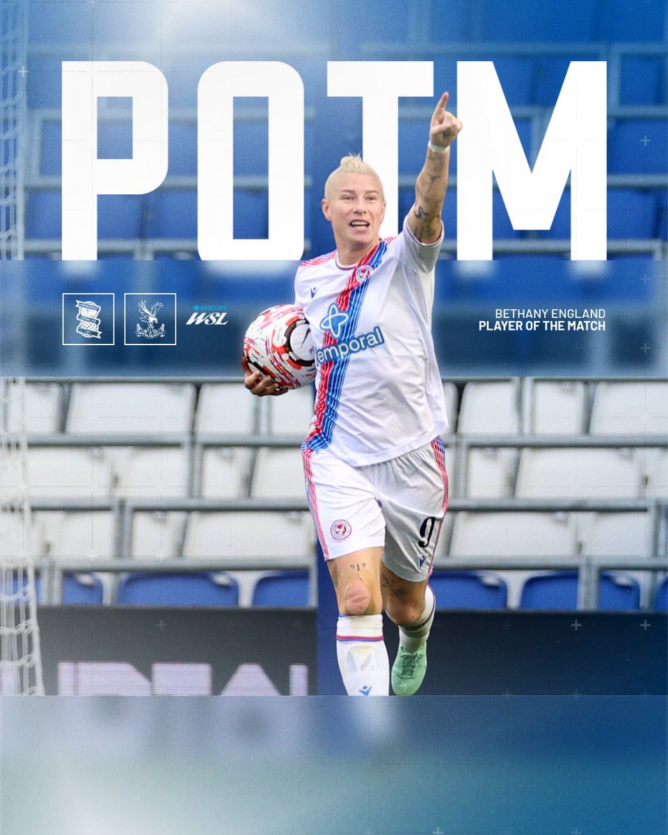 cpfc_w's tweet photo. Your Player of the Match in yesterday's draw is Bethany England 👏 https://t.co/U0JOnl8qVE