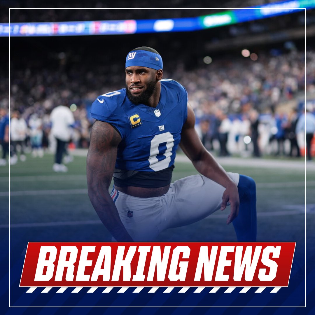 MySportsUpdate's tweet photo. #Giants All-Pro OLB Brian Burns suffered a torn ACL on Sunday vs. the Titans and will miss the rest of the 2026 NFL season, per @AdamSchefter.

Jaxson Dart last week. Brian Burns this week. Awful. https://t.co/C8hMzmUfg5