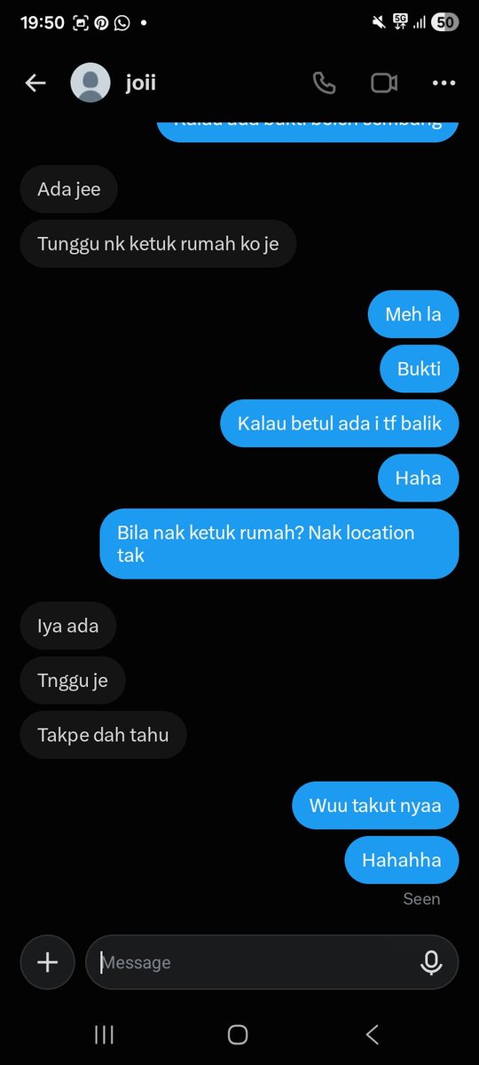 betty4evaa's tweet photo. Takutnye dia ugut2 i. Tlg i guys. Kepada gegirl2 lain , this guy kaki joi dari acc lama i lg. Tlg ban dia for life. Giving small dih energy. https://t.co/ymb2hs1Iaa