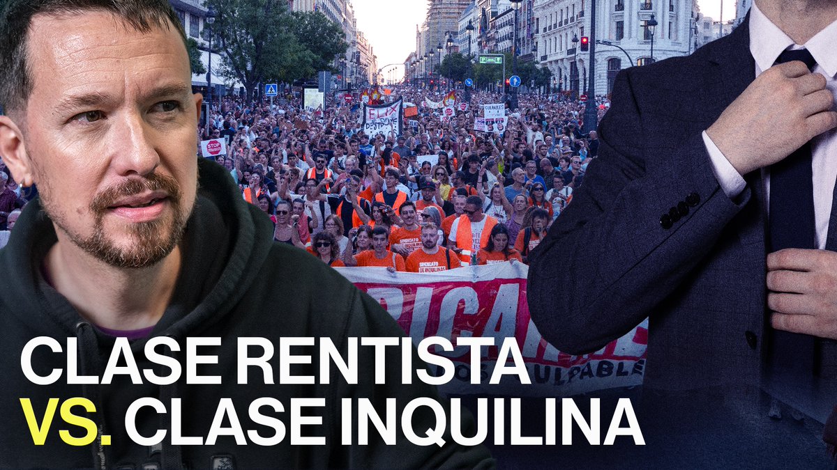 PabloIglesias's tweet photo. ✊ Las plazas y la lucha entre inquilinos y rentistas (a los que criticaban Adam Smith o David Ricardo)

📻 En Radio Nacional de España analizando las movilizaciones por la vivienda a raíz del caso Maricarmen, los desahucios y lo que puede suponer para el gobierno y para las luchas sociales

https://t.co/phBJXKHLN6