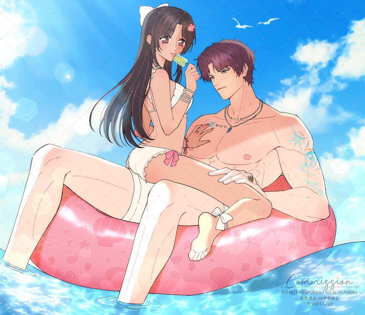 qiyusdolly's tweet photo. [yume] #loveanddeepspace #rafayel 
◞꒷◟ ͜   ͜ ◞ྀི◟୨୧◞ྀི◟ ͜   ͜ ◞꒷◟ 

i nearly had a heart attack from raf trying to grab my ankles while he was underwater, so he has been demoted to becoming grilled fish 🍤 

© @vell14xyz https://t.co/LwqWPT3ZJX
