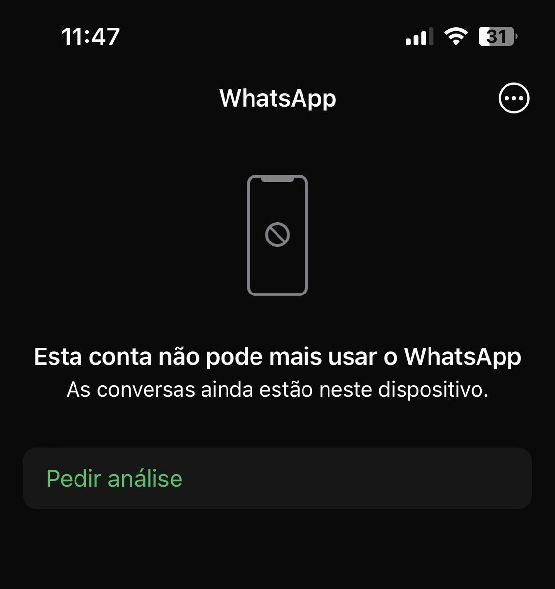 sr_pachecco's tweet photo. alguém aqui sabe pq o Whatsapp fica assim? https://t.co/DVNmJNtQl7