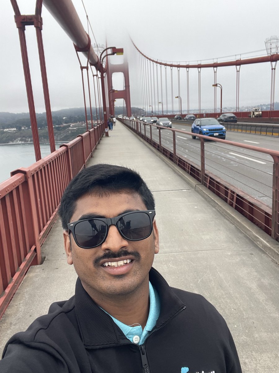 NaveenDhanaraj's tweet photo. After two years of busy @Dreamforce schedules, I finally got some time to slow down and enjoy San Francisco. 🌉
My third Dreamforce, and a chance to finally explore the Golden Gate Bridge beyond the conference.
#Dreamforce2026 #SanFrancisco #GoldenGateBridge #Salesforce #DF26 https://t.co/pdk2OPvPKG