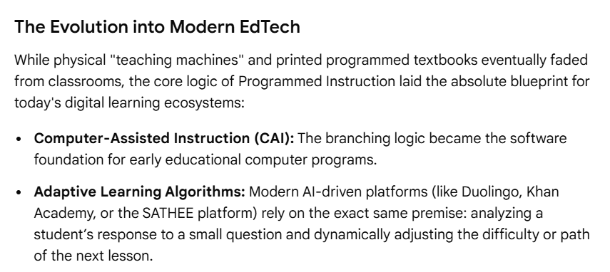 prisha0206's tweet photo. 'Programmed Instruction' - An early educational technology concept :

#DevInEduTech https://t.co/Dkujplqzd9