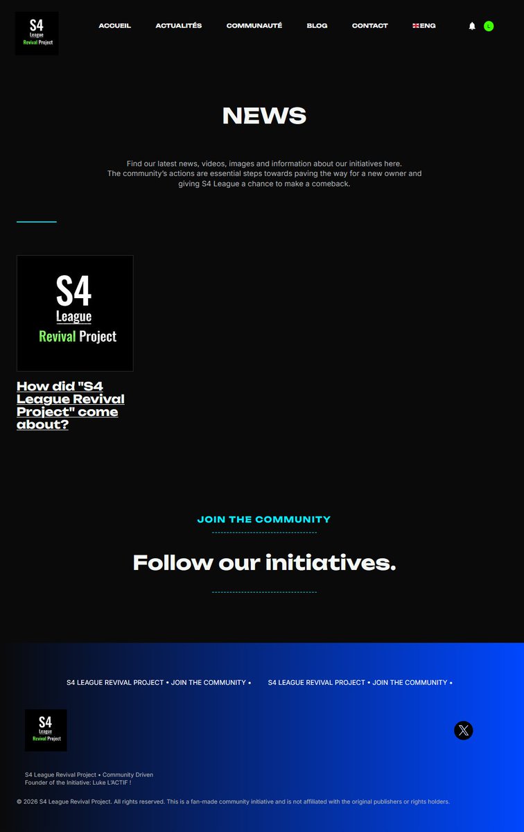s4leaguerevival's tweet photo. The "S4 League Revival Project" website is now OPEN 🟢

A space where the community can come together and have their say on the future of S4 League.

Sections: 

🏠 Home 
📰 News
🌍 Community
📖 Blog
📩 Contact 

🔗 Visit our website through the link in our profile.

#gaming_news https://t.co/Yv8VwXWfrv