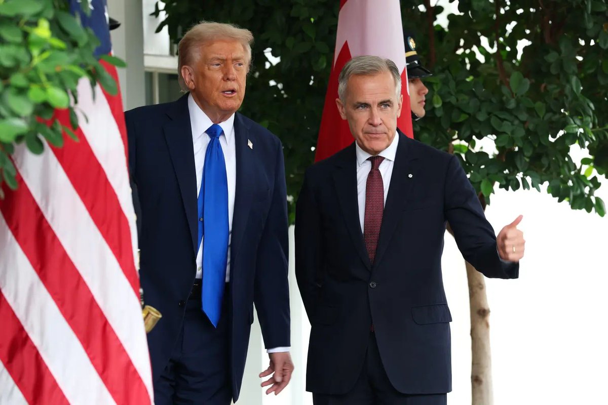 MarioNawfal's tweet photo. 🇺🇸🇨🇦 Trump’s bitter trade war with Canada is TORCHING key midterm battleground states...

Swing states like Iowa, Maine, Michigan, Ohio, and New Hampshire do a massive $188 billion in trade with Canada. 

That is more than a quarter of all U.S. and Canada business.

Now Canada is hitting back hard. 

They put huge tariffs, up to 50%, on over $20 billion of American goods.

Maine relies on Canada for over 60% of its traded goods, so Republicans like Sen. Collins are desperately running for cover as the midterms come calling.

With Trump’s approval numbers sinking, his tariff strategy is unsurprisingly backfiring…

Self-inflicted, no sympathy.

Source: NY Post / Writer: Bri