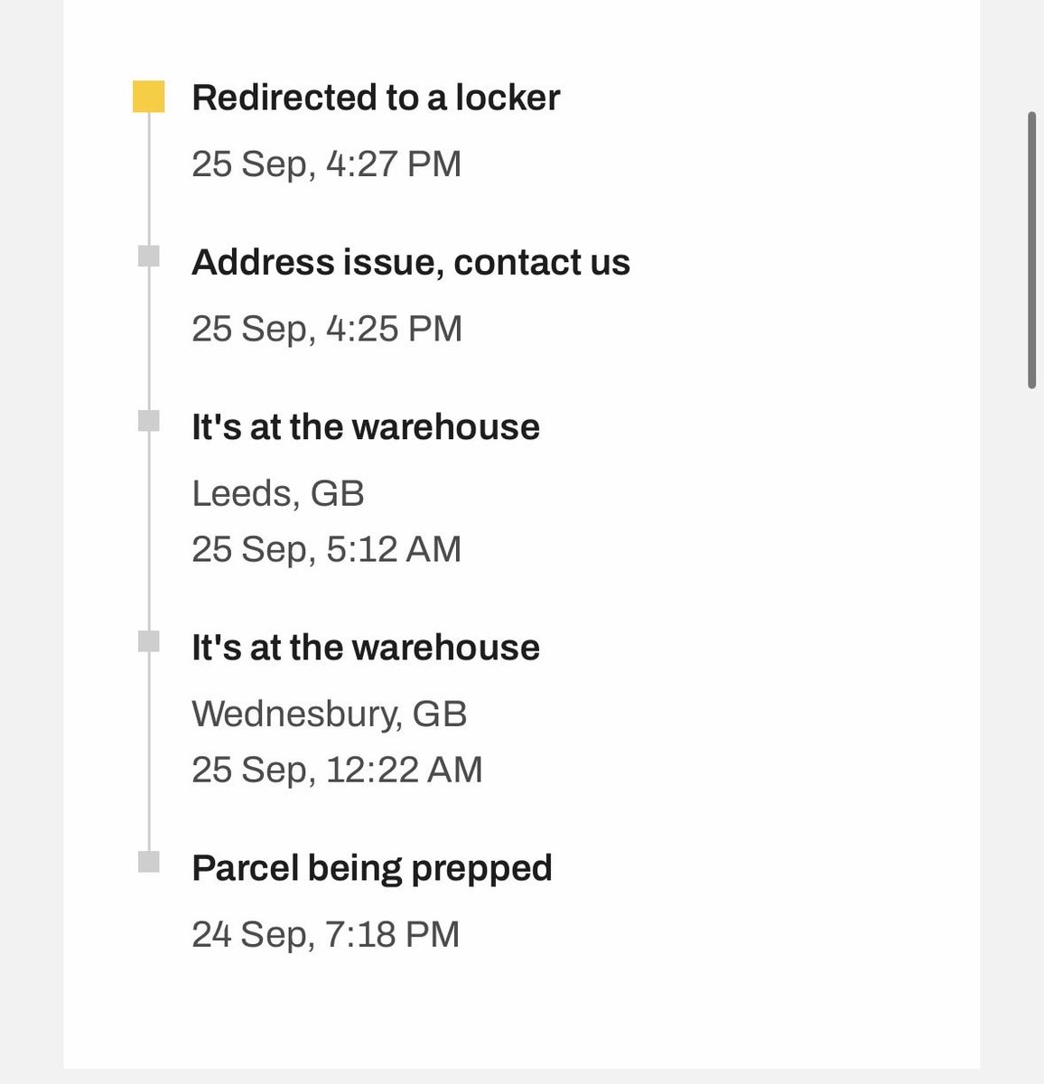 louthetyke1980's tweet photo. @InPostUK what has happened with my parcel hasn’t moved since friday https://t.co/t2LsgOYTz5