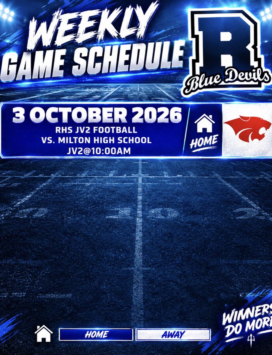 BlueDevilsRHS's tweet photo. 🚨This week’s Blue Devils weekly game schedule. Featuring South Shore League matchups‼️ https://t.co/EvLJV7gPSj