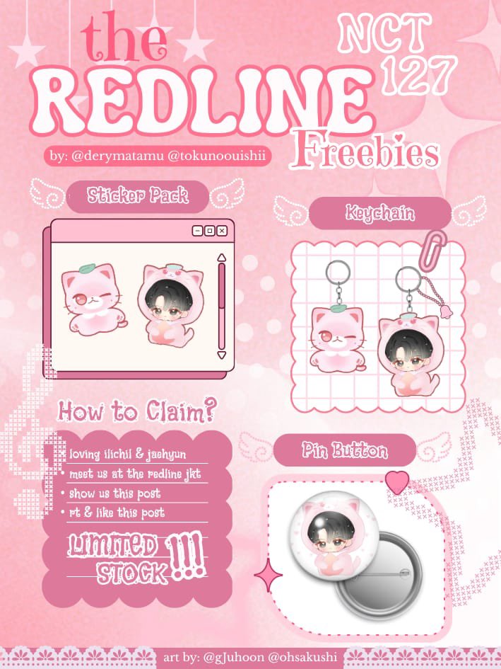tokunooishii's tweet photo. 𖥨 ¡! 💌 NCT 127 The Redline in Jakarta Freebies 𖦹´

by @tokunooishii &amp; @derymatamu 

📅 03 oct 2026
📍Indonesia Arena
⏰️ TBA

limited quantities‼️
help rt &amp; like juseyo 🙏🏻

jaehyun chibi art by: @gJuhoon
jeongbokhyun art by: @ohsakushi https://t.co/6mcNHBBPZj