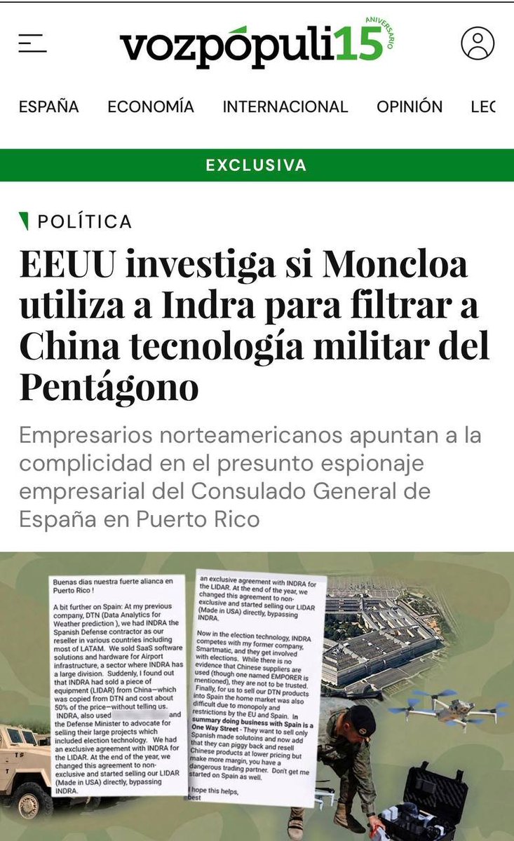 SALF_NOTICIAS's tweet photo. 🔴 ÚLTIMA HORA
Titular real: EEUU investiga a INDRA gracias a Alvise Pérez

20 de Mayo de 2024: Alvise denuncia de nuevo a INDRA 
https://t.co/iYOIFaMPsQ

1 de Octubre de 2025: EL PAIS pregunta a Alvise por INDRA
https://t.co/bdHpVRBxuM

19 de Enero de 2026: Se confirma denuncia de Alvise 
https://t.co/wuGPxzWgBf