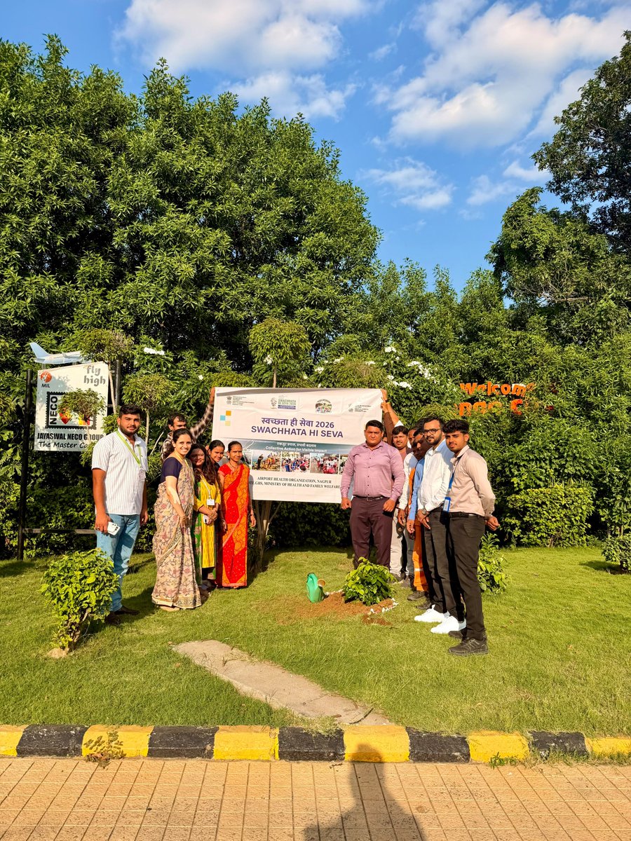 aphonagpur's tweet photo. 🌱 Ek Ped Maa Ke Naam 🌱
APHO Nagpur conducted a Tree Plantation Drive under the Swachhata Hi Seva 2026 campaign, reaffirming our commitment towards a cleaner, greener and healthier environment. 🌿
#EkPedMaaKeNaam #SwachhataHiSeva2026 #SHS2026 #TreePlantation https://t.co/YJWxdvhNPh
