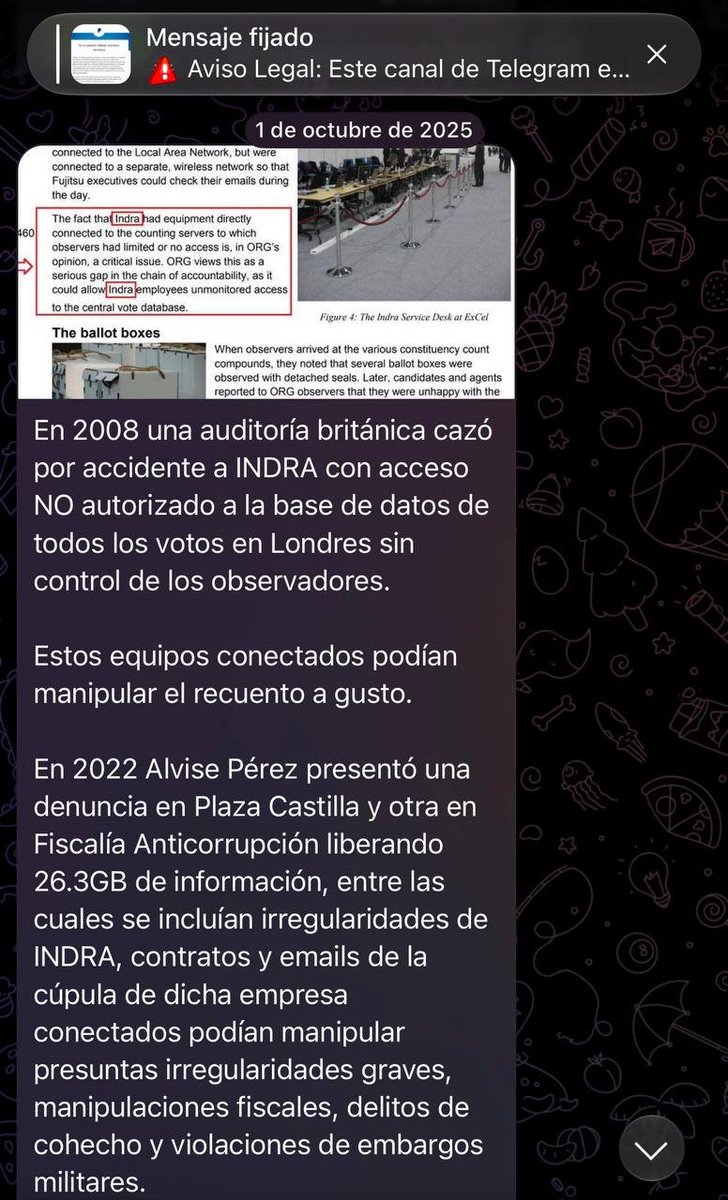 SALF_NOTICIAS's tweet photo. 🔴 ÚLTIMA HORA
Titular real: EEUU investiga a INDRA gracias a Alvise Pérez

20 de Mayo de 2024: Alvise denuncia de nuevo a INDRA 
https://t.co/iYOIFaMPsQ

1 de Octubre de 2025: EL PAIS pregunta a Alvise por INDRA
https://t.co/bdHpVRBxuM

19 de Enero de 2026: Se confirma denuncia de Alvise 
https://t.co/wuGPxzWgBf