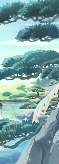 suzu__neko's tweet photo. 先日、鶴丸国永（極）の赤系の色味のイラストを投稿したので、緑系も置いてみようかと
過去絵ですが少し手直ししています https://t.co/lsC9qW8WyL