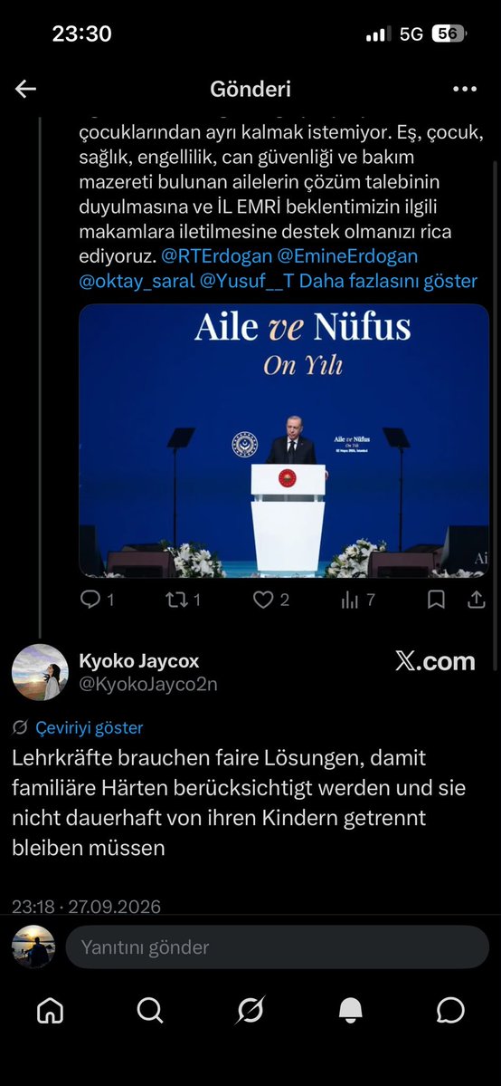 4H8Yi's tweet photo. Sayın Cumhurbaşkanım, BM kürsüsünde aileye verdiğiniz önemi dile getirdiniz. Evlatlarınızın ve torunlarınızın üzerine titreyen bir baba ve dede olarak, çocuklarına kavuşmayı bekleyen öğretmenlerin sesini de duymanızı saygıyla arz ediyoruz. @RTErdogan @EmineErdogan @_cevdetyilmaz @burhanduran @hasandogan #CumhurunReisiAileninSesi