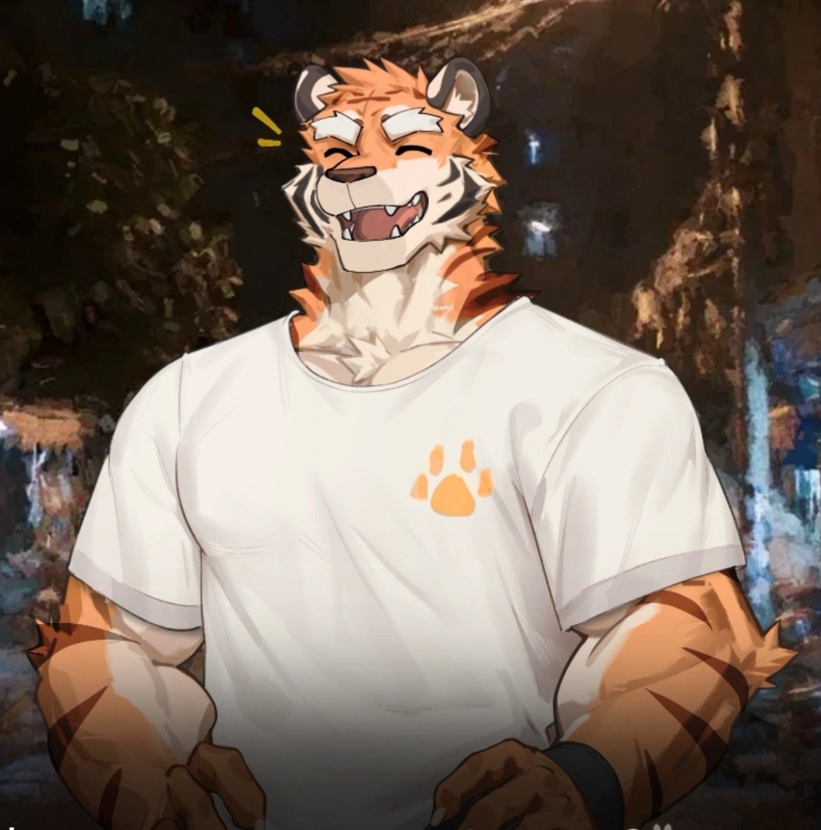 HoshiiiNooooo's tweet photo. when the man i love is 24 years old, his birthday is on February 26th, weighs 86kg, as tall as 183cm, has an adorably cute smile, bright orange fur, smells like musk and the sun, a personality as bright as the sun, eats 10 skewers at once, loves guitars and is named ☀️Shengyang☀️ https://t.co/EWCWQ9t54P